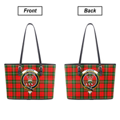 Lennox (Lennox Kincaid) Tartan Crest Leather Tote Bag