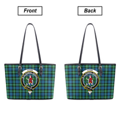 Lyon Tartan Crest Leather Tote Bag