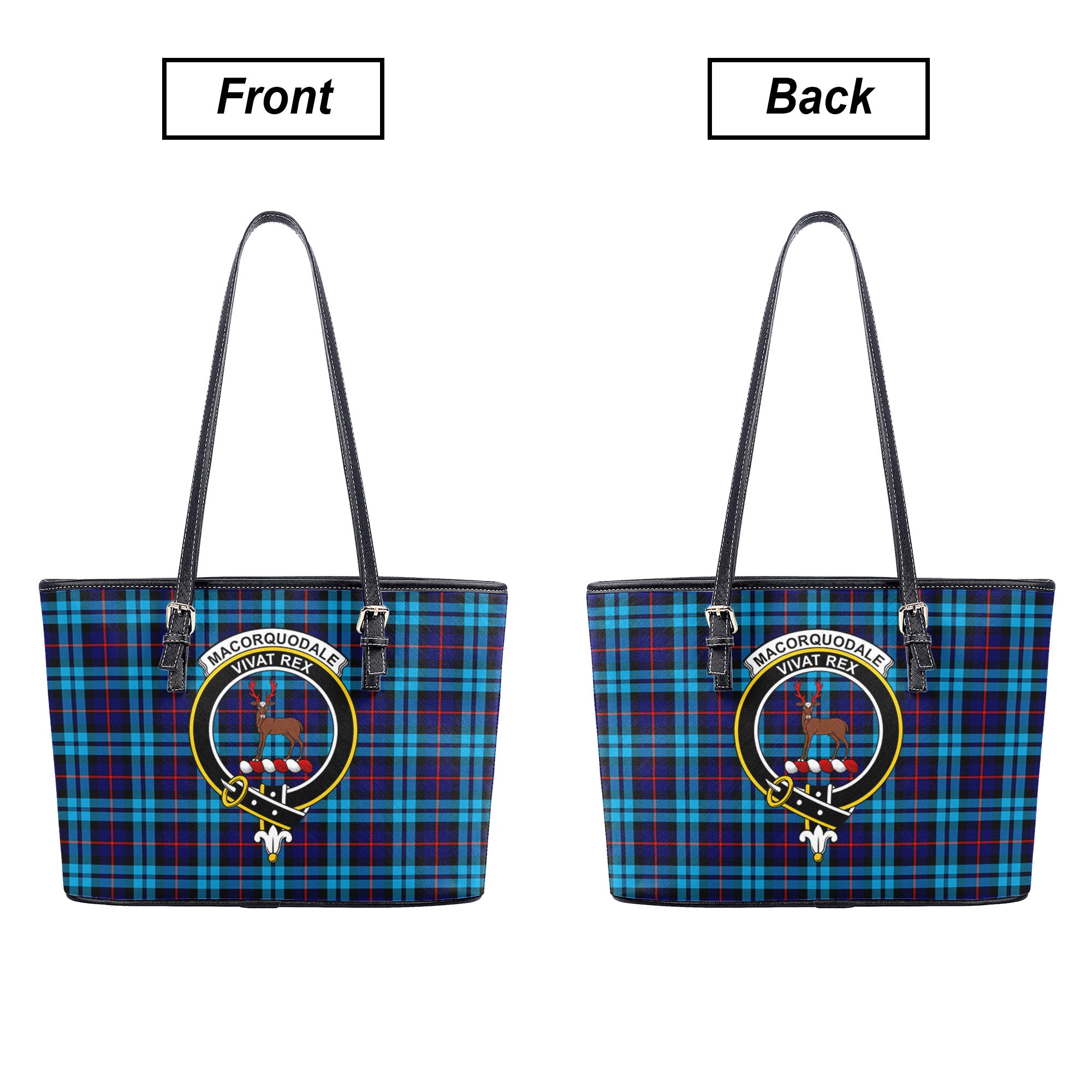 MacCorquodale Tartan Crest Leather Tote Bag