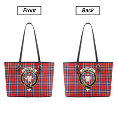 MacFarlane Modern Tartan Crest Leather Tote Bag