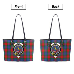 Mar Tartan Crest Leather Tote Bag