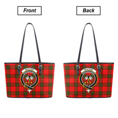 Maxtone Tartan Crest Leather Tote Bag