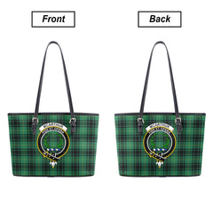 McArthur Ancient Tartan Crest Leather Tote Bag