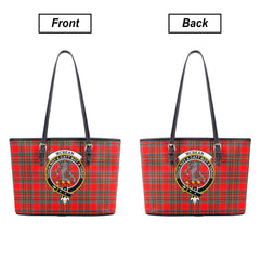 McBean Tartan Crest Leather Tote Bag