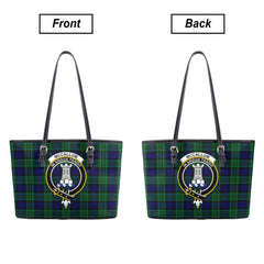 McCallum Modern Tartan Crest Leather Tote Bag