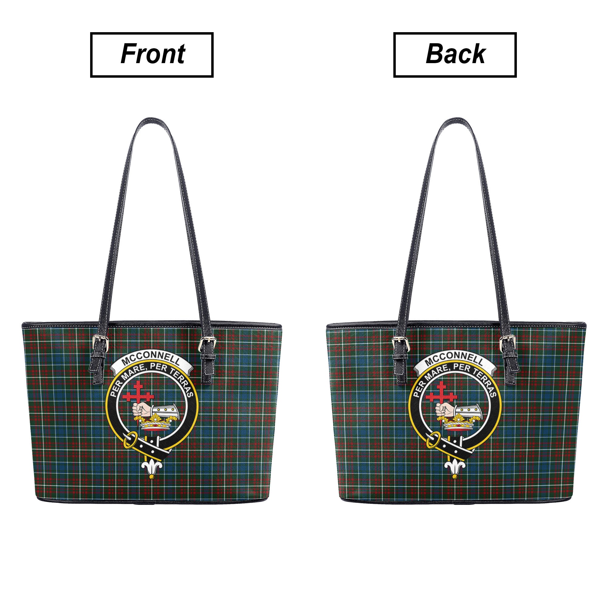 McConnell Tartan Crest Leather Tote Bag