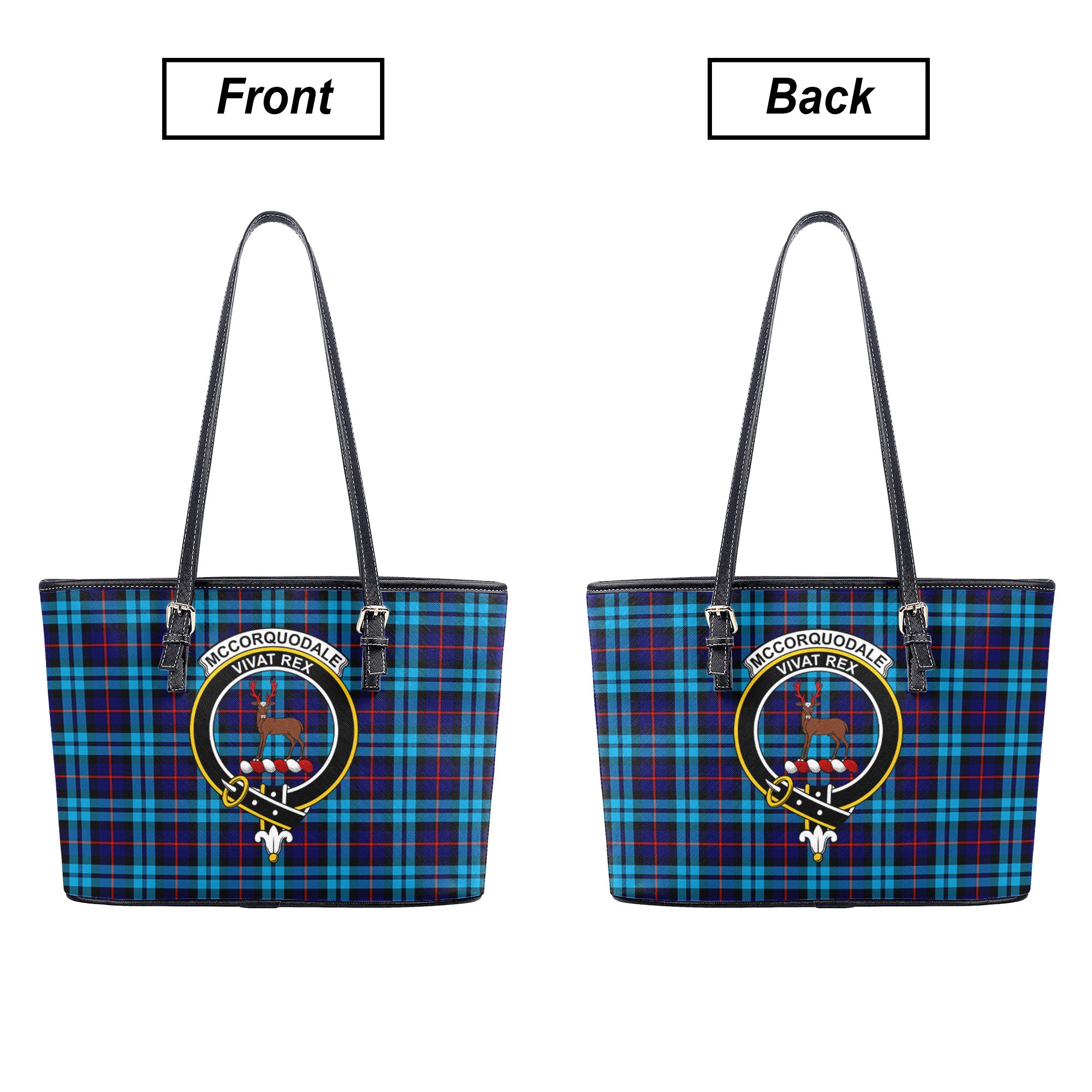 McCorquodale Tartan Crest Leather Tote Bag