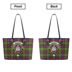 McDonald (Clan Ranald) Tartan Crest Leather Tote Bag