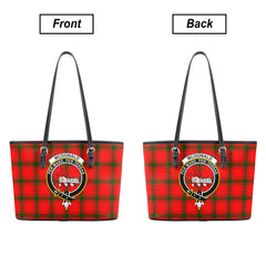 McDonald of Sleat Tartan Crest Leather Tote Bag