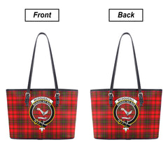 McDougall Tartan Crest Leather Tote Bag