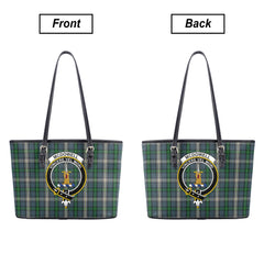 McDowell (MacDowell) Tartan Crest Leather Tote Bag