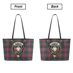 McFarlane Hunting Modern Tartan Crest Leather Tote Bag