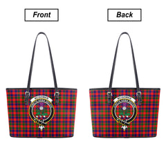 McGowan Tartan Crest Leather Tote Bag