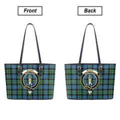 McKay Ancient Tartan Crest Leather Tote Bag