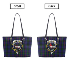 McLafferty Tartan Crest Leather Tote Bag