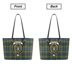 McLellan Ancient Tartan Crest Leather Tote Bag