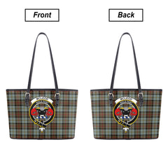 McLeod of Harris Weathered Tartan Crest Leather Tote Bag