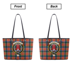 McNaughton Ancient Tartan Crest Leather Tote Bag