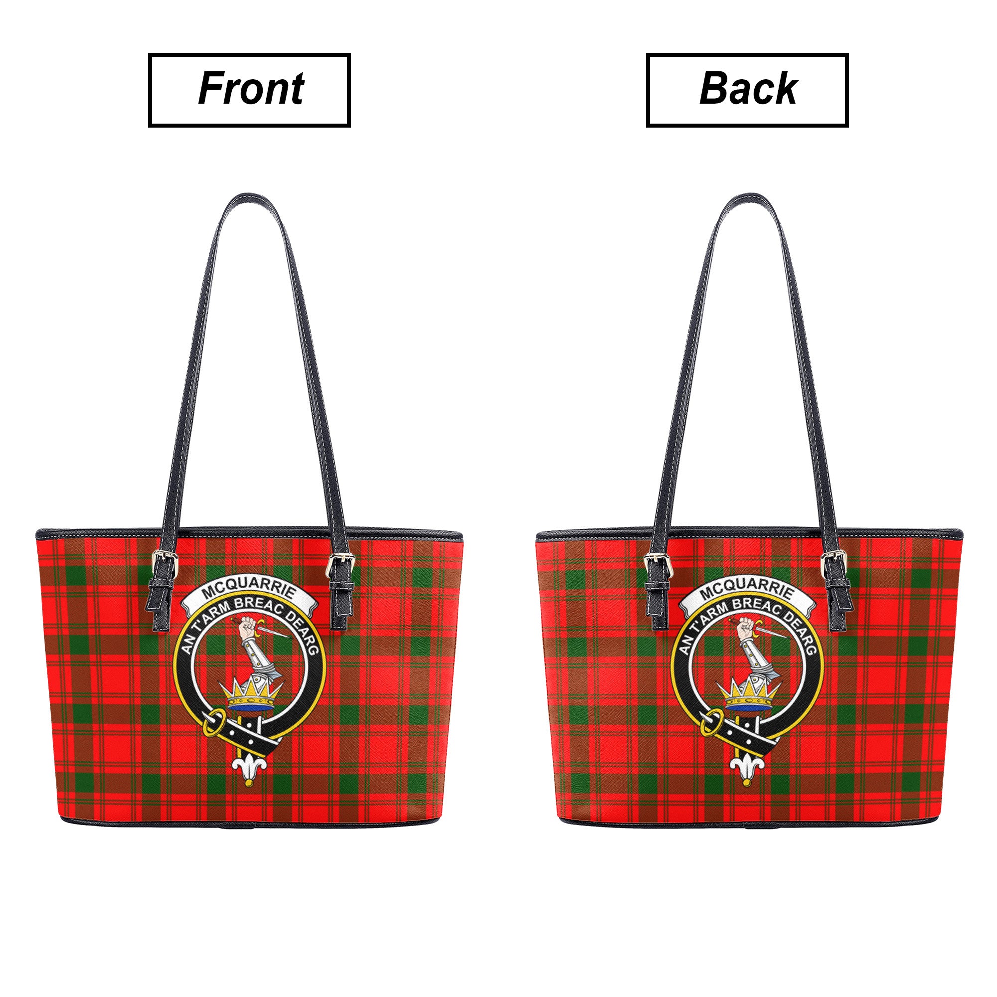 McQuarrie Tartan Crest Leather Tote Bag