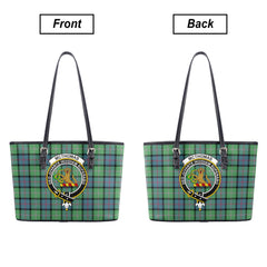 McThomas Ancient Tartan Crest Leather Tote Bag