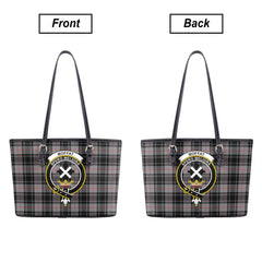 Moffat Modern Tartan Crest Leather Tote Bag