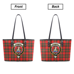 Monypenny Tartan Crest Leather Tote Bag