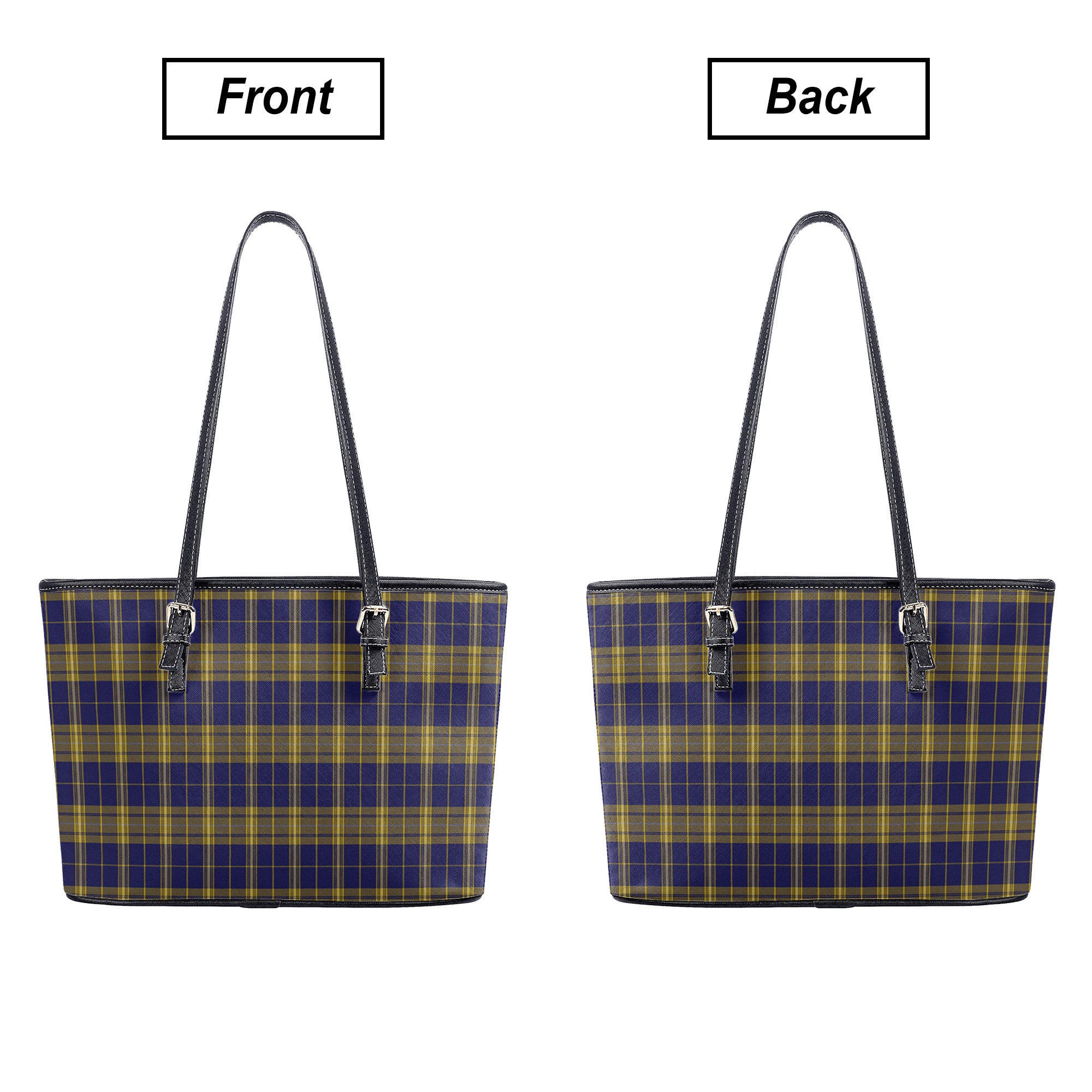 Morris of Wales Tartan Leather Tote Bag