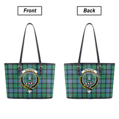 Morrison Ancient Tartan Crest Leather Tote Bag