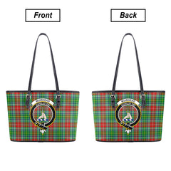 Muirhead Tartan Crest Leather Tote Bag