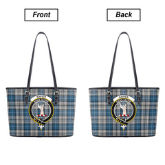 Napier Modern Tartan Crest Leather Tote Bag