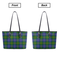 Nova Scotia Tartan Leather Tote Bag