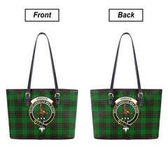 Orrock Tartan Crest Leather Tote Bag