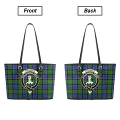 Paterson Tartan Crest Leather Tote Bag