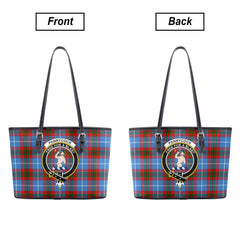 Pennycook Tartan Crest Leather Tote Bag