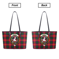 Riddell Tartan Crest Leather Tote Bag