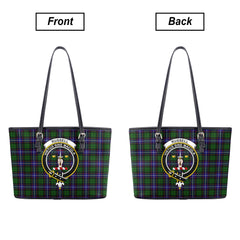 Russell Modern Tartan Crest Leather Tote Bag