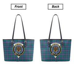 Sandilands Tartan Crest Leather Tote Bag