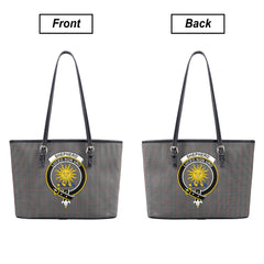 Shepherd Tartan Crest Leather Tote Bag