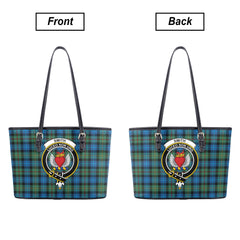 Smith Ancient Tartan Crest Leather Tote Bag