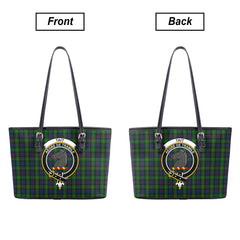 Tait Tartan Crest Leather Tote Bag