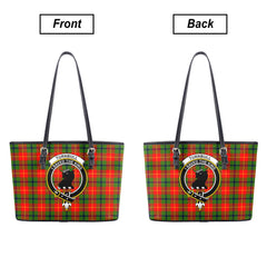 Turnbull Dress Tartan Crest Leather Tote Bag