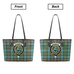 Walkinshaw Tartan Crest Leather Tote Bag