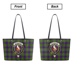 Whitefoord Tartan Crest Leather Tote Bag