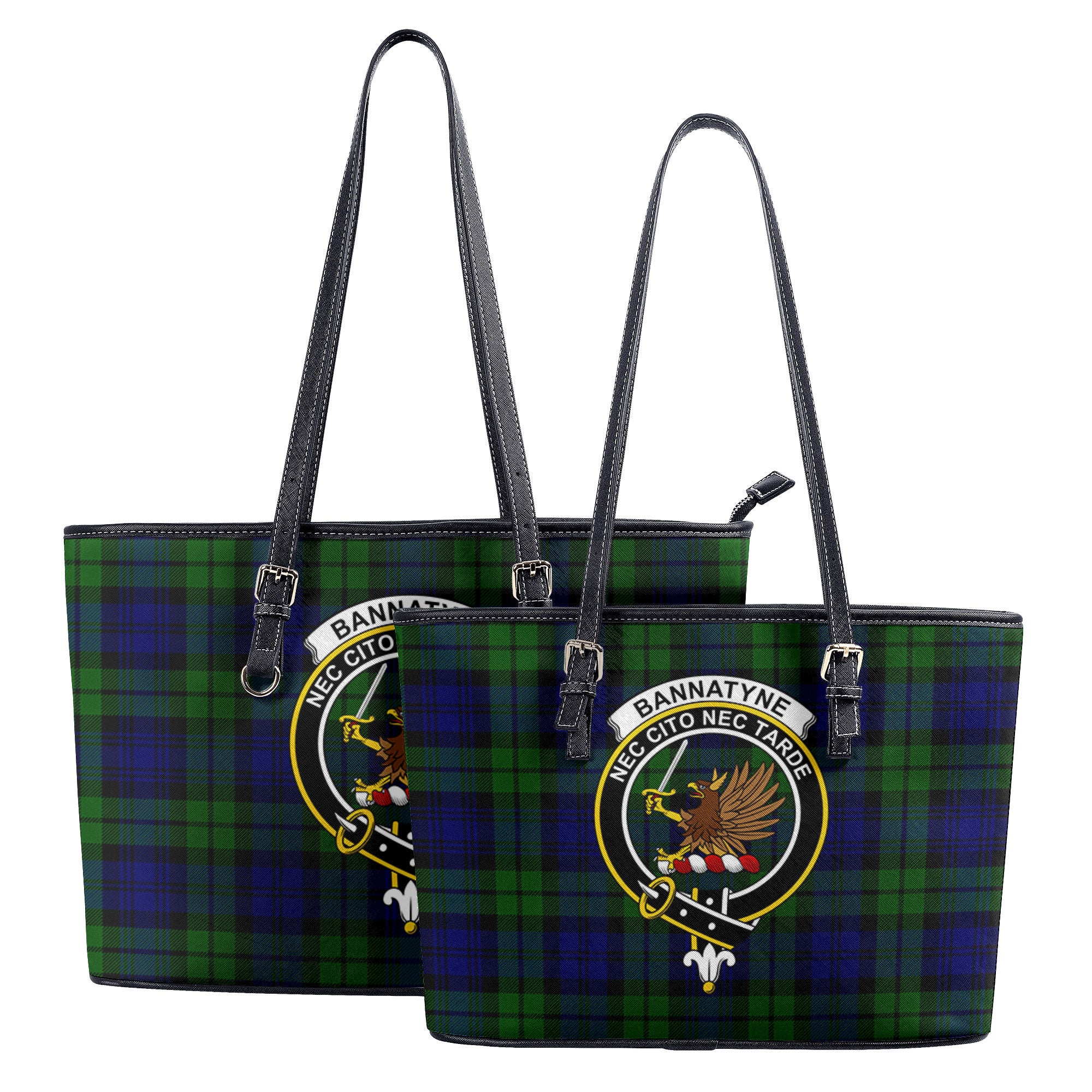 Bannatyne Tartan Crest Leather Tote Bag