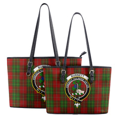 Burnett Tartan Crest Leather Tote Bag