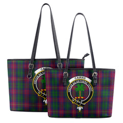 Cairns Tartan Crest Leather Tote Bag