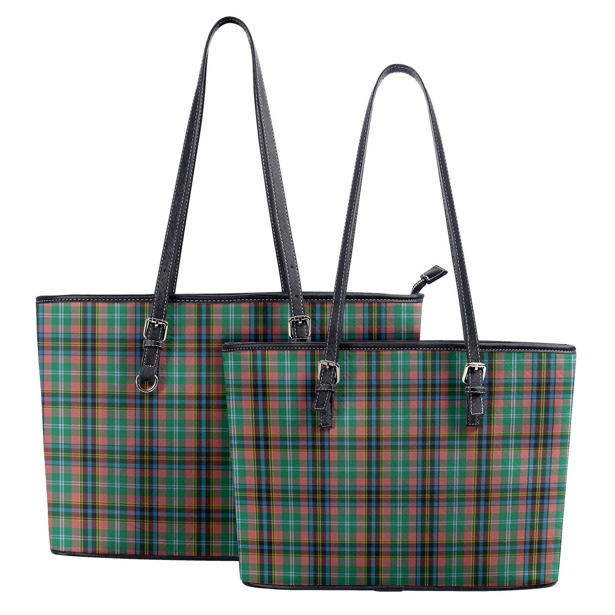 Coulter Tartan Leather Tote Bag