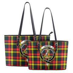 Dewar Tartan Crest Leather Tote Bag