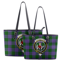 Elphinstone Tartan Crest Leather Tote Bag