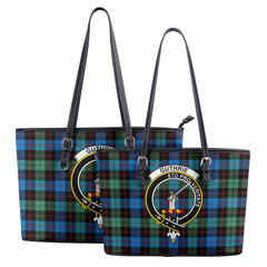 Guthrie Ancient Tartan Crest Leather Tote Bag